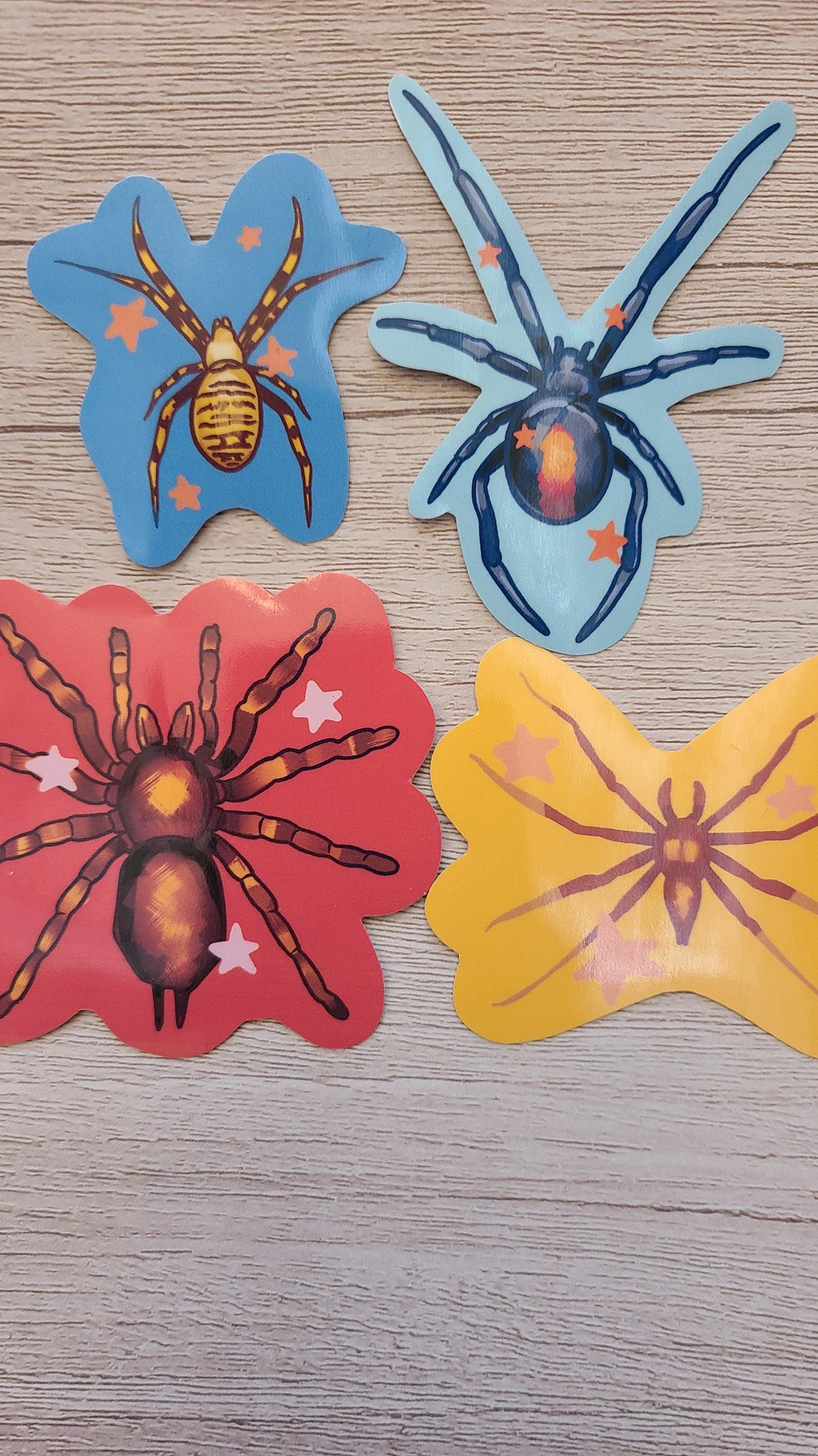 Four Spider Sisters / Stickers Bundle / Water Resistant Stickers / Bug ...