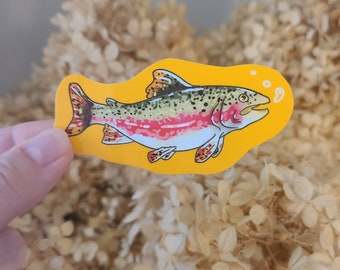 Rainbow Trout Sticker / Trout / Fishing / Fish Sticker / Vinyl Sticker / Large Sticker / Hydroflask / Stickers / Sticker / Cute Sticker