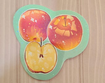 Apfel Aufkleber / Obst Aufkleber / Vinyl Aufkleber / Journaling / Scrapbooking / Hydroflask Aufkleber / Apfel / Kokette / Obst / Süße Obst