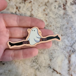 Ghost Babe Magnet / Fridge Magnet / Halloween Decor / Ghost Magnet / Ghost / Halloween / Cute Decor / Small Magnet / Funny Gift image 2