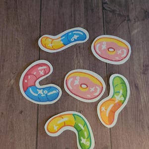 Gummy Worm Stickers / Worm Sticker / Vinyl Sticker / Journaling / Scrapbooking / Hydroflask / Hydroflask Sticker / Funny Sticker / vinyl