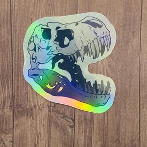 Dinosaurieklistermärke / T-Rex-klistermärke / Vinylklistermärke / Journaling / Scrapbooking / Hydroflask / Hydroflask-klistermärke / Holo-klistermärke / Spöklikt