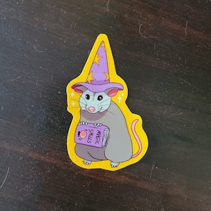 Wizard Opossum Sticker / Opossum Sticker / Vinyl Sticker / Journaling / Scrapbooking / Hydroflask /Hydroflask Sticker / Possum / Cute