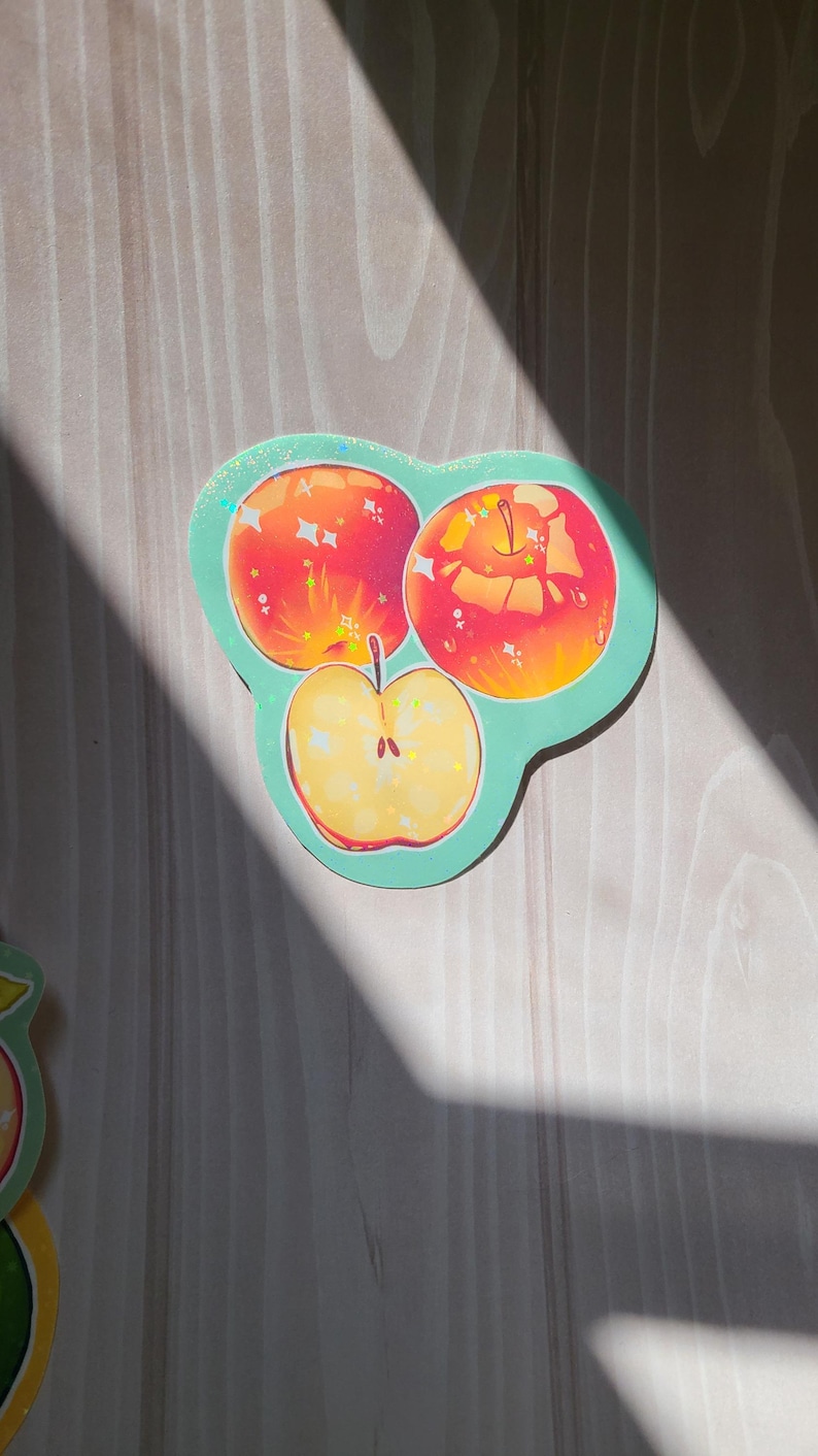 Apple Sticker / Fruit Sticker / Vinyl Sticker / Journaling ...
