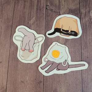 Bag kitty Stickers / Cat Stickers / Vinyl Sticker / Journaling / Scrapbooking /Hydroflask Sticker / Cat / Waterproof Sticker / Sticker pack