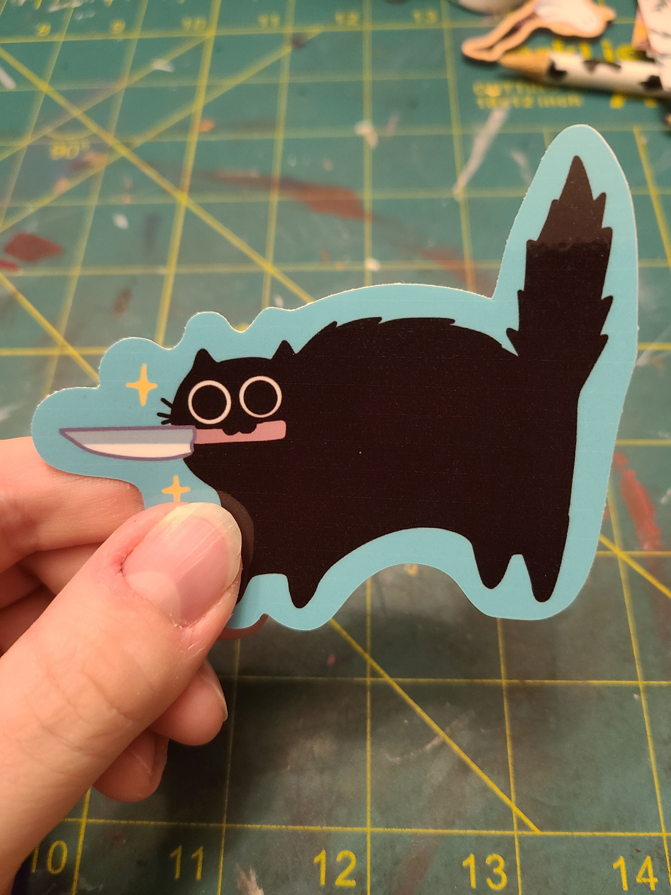 Danger Kitty Sticker / Cat Sticker / Vinyl Sticker / Journaling / Scrapbooking / Hydroflask /Hydroflask Sticker / Cat