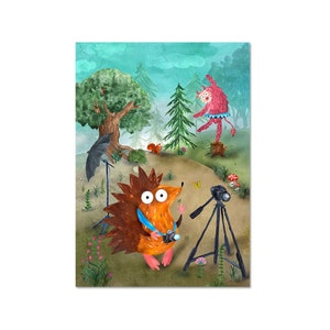 Juego de tres carteles impresos con animales de cuentos de hadas, para habitación infantil, guardería, habitación infantil de cuentos de hadas, NUESTROS ANIMALES DE CUENTOS DE HADAS, A4 o A3