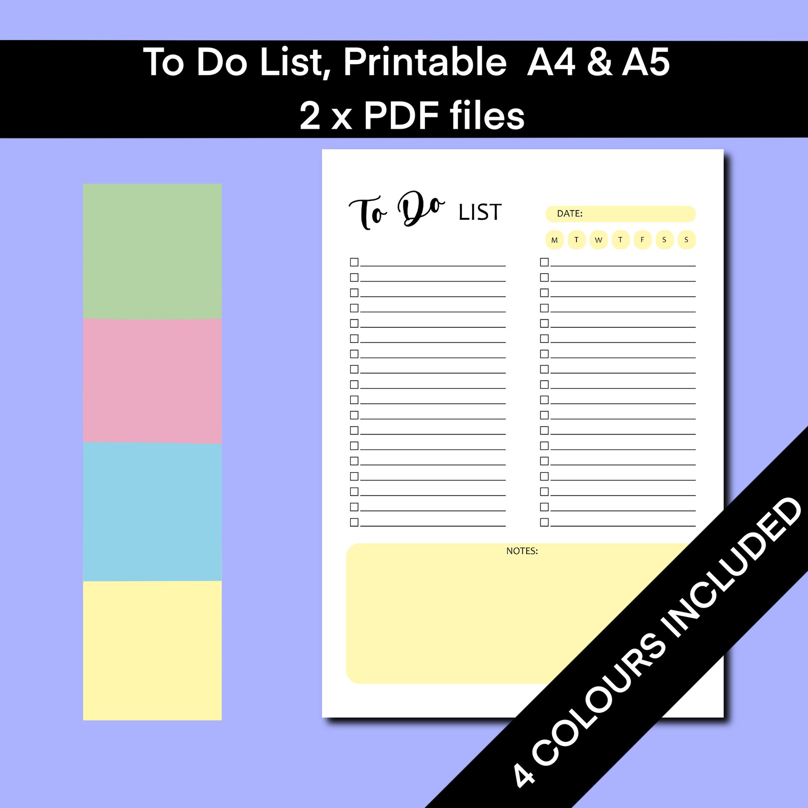 To Do List Digital Printable PDF Organise Sheet Organiser A4 Etsy