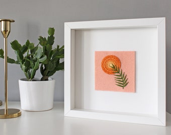 Sunset Hand Embroidery Art, Unique Wall Art, Sun Embroidery Art, Palms Wall Art, Sunset Embroidery, Sun and Palms Art, Boho Style Gift