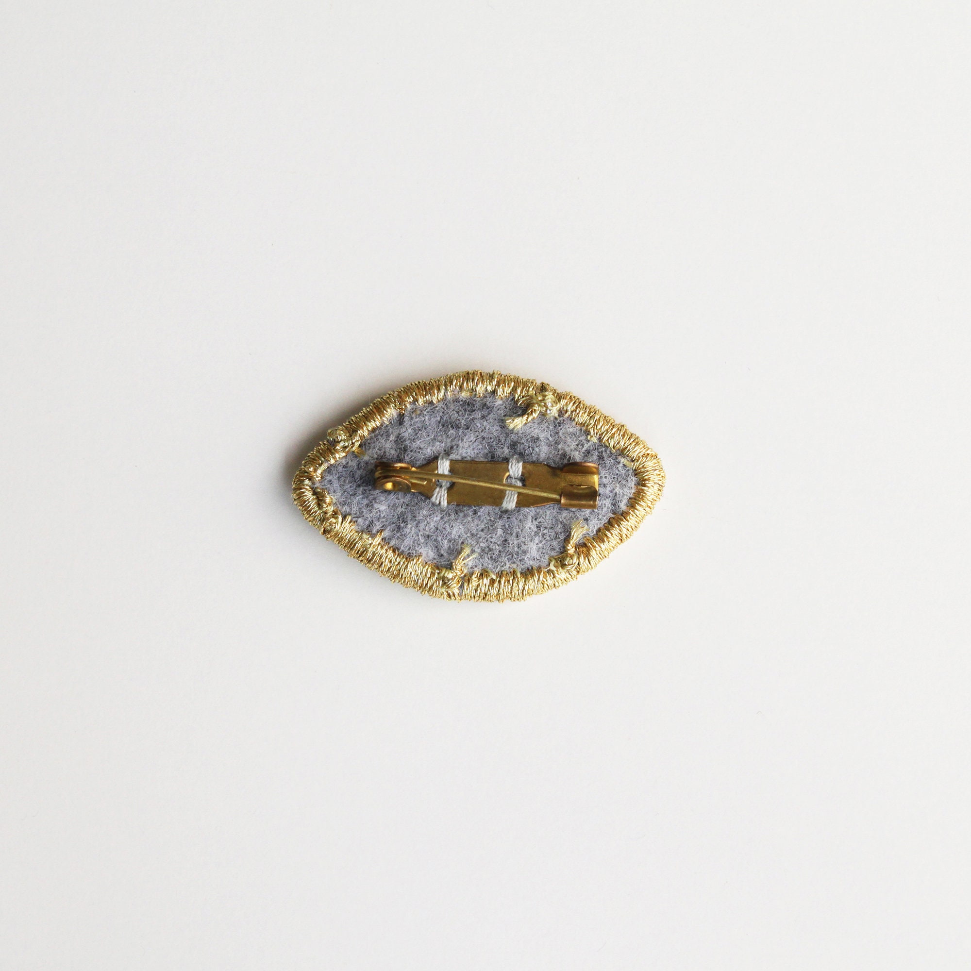 Goldwork Embroidery Eye Pin, Eye Hand Embroidered Brooch, All-seeing ...
