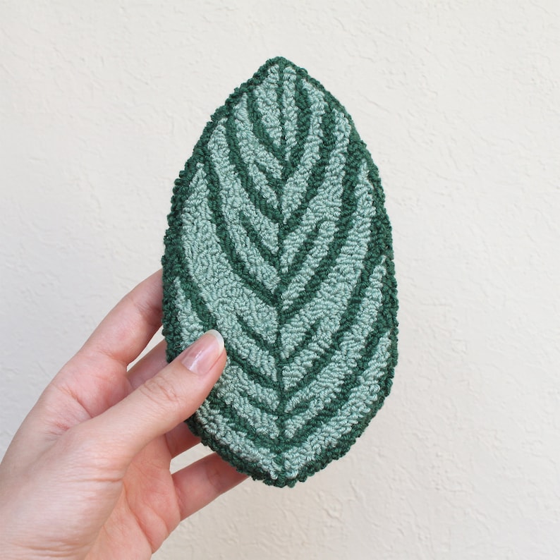 Plants Punch Needle Coasters, Tufted Drink Coaster, Plant Mug Rug, Coffee Table Decor, Tufted Mug Rug, Jewelry Display, Plant Lover Gift