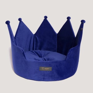 NANDOG Prive Collection Large Crown Bed (ROYAL BLUE)