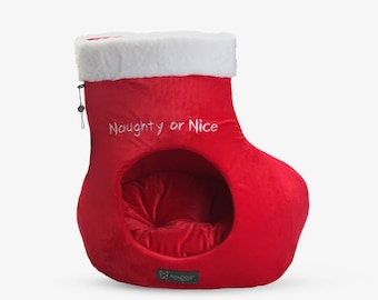 NANDOG-kerstvakantiecollectie voor kleine rassen – gemaakt van ultrazacht micropluche materiaal (kerstsok)