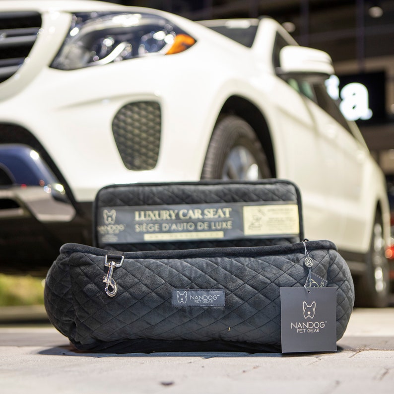 Dog & Cat Black Vegan Leather Car Seat Etsy