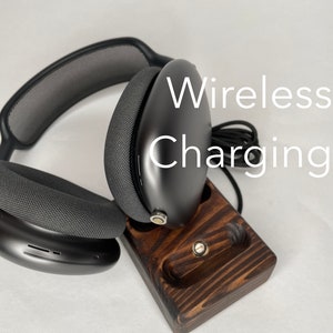Unique Personalized headphone stand docking station Eco friendly wood mens gift Ideas for boyfriend Anniversary gifts Engraved Charging Dock