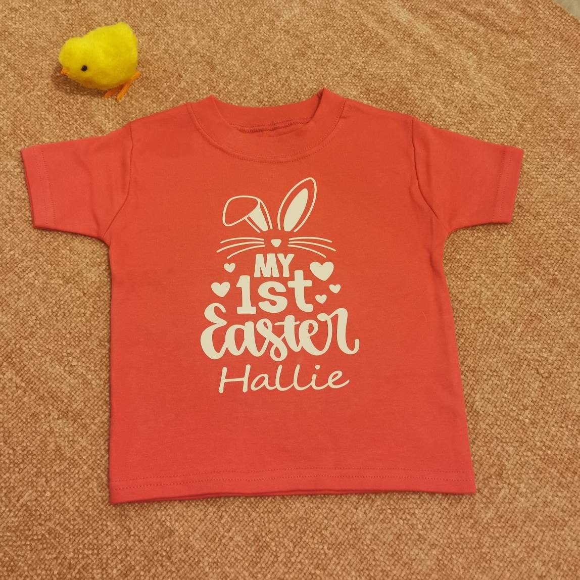 Baby girls my first easter t shirt personalisedEaster Etsy