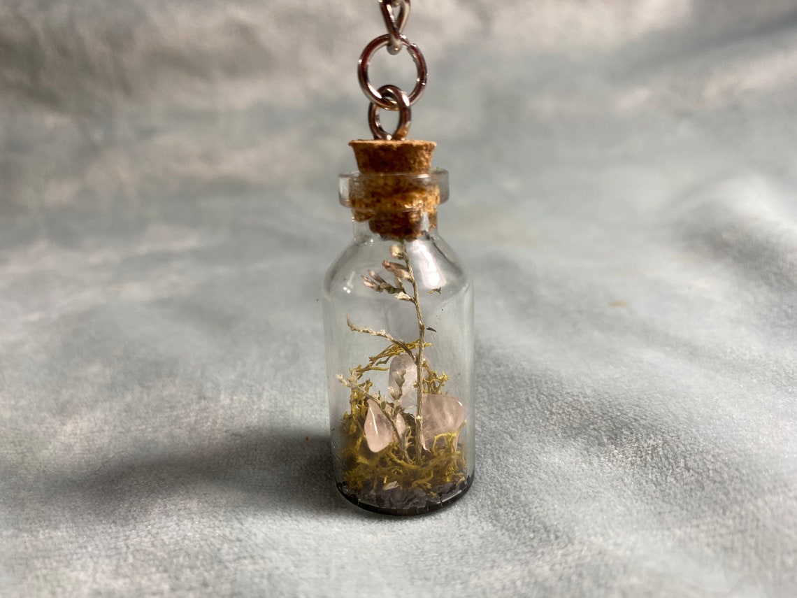 Glass Bottle Keychain Etsy