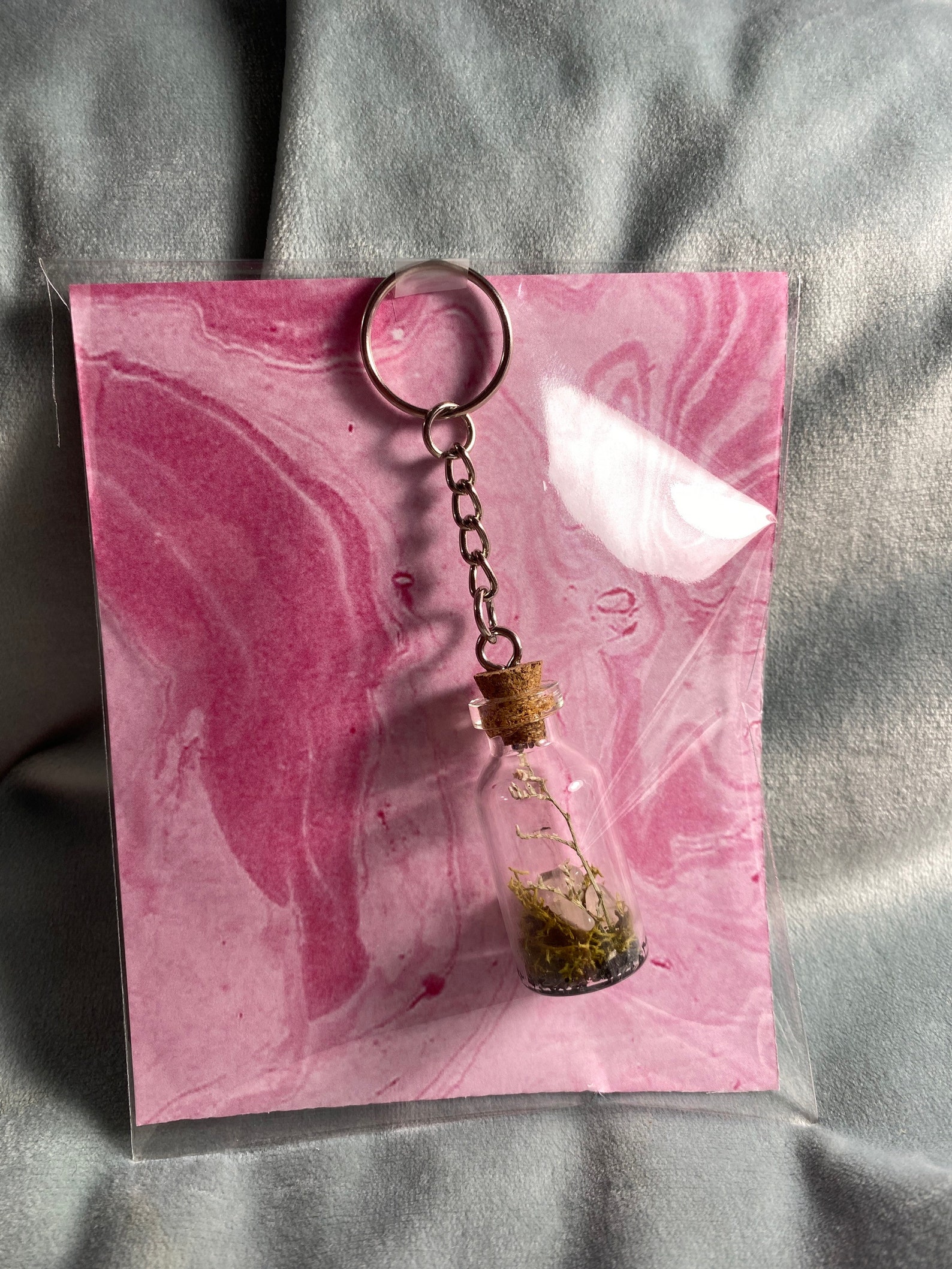 Glass Bottle Keychain Etsy