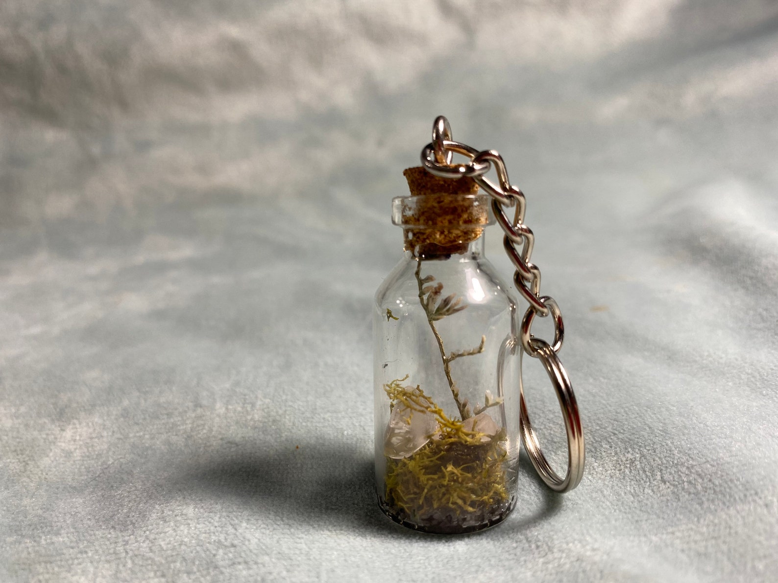 Glass Bottle Keychain Etsy