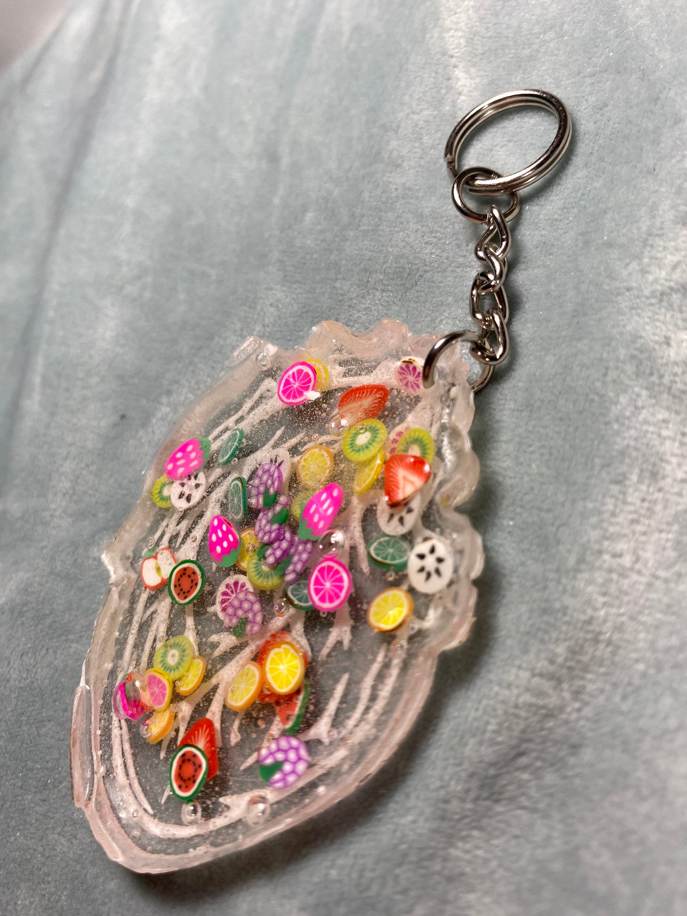 Hand Made Hand Painted Resin Keychain Etsy