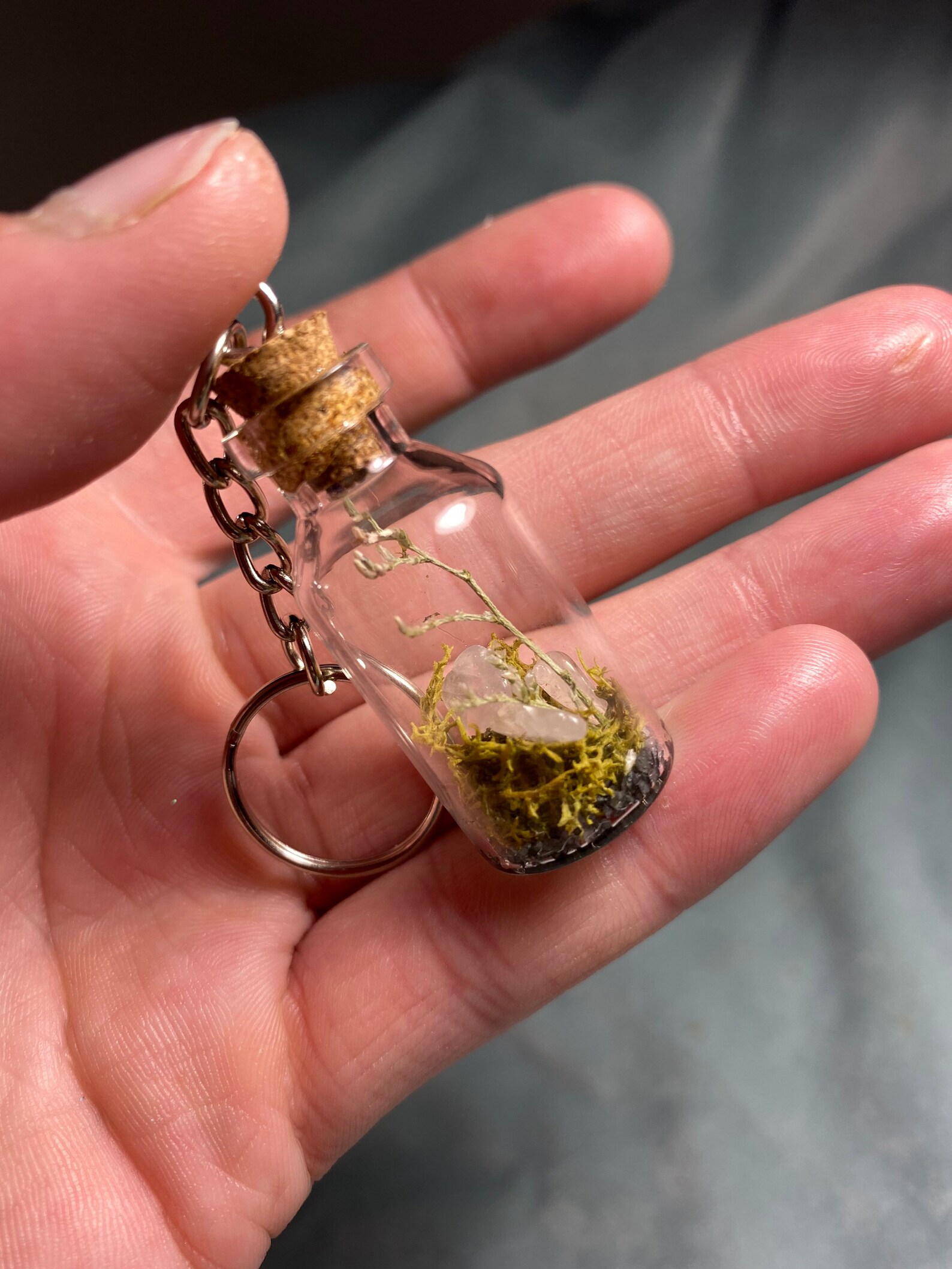 Glass Bottle Keychain Etsy