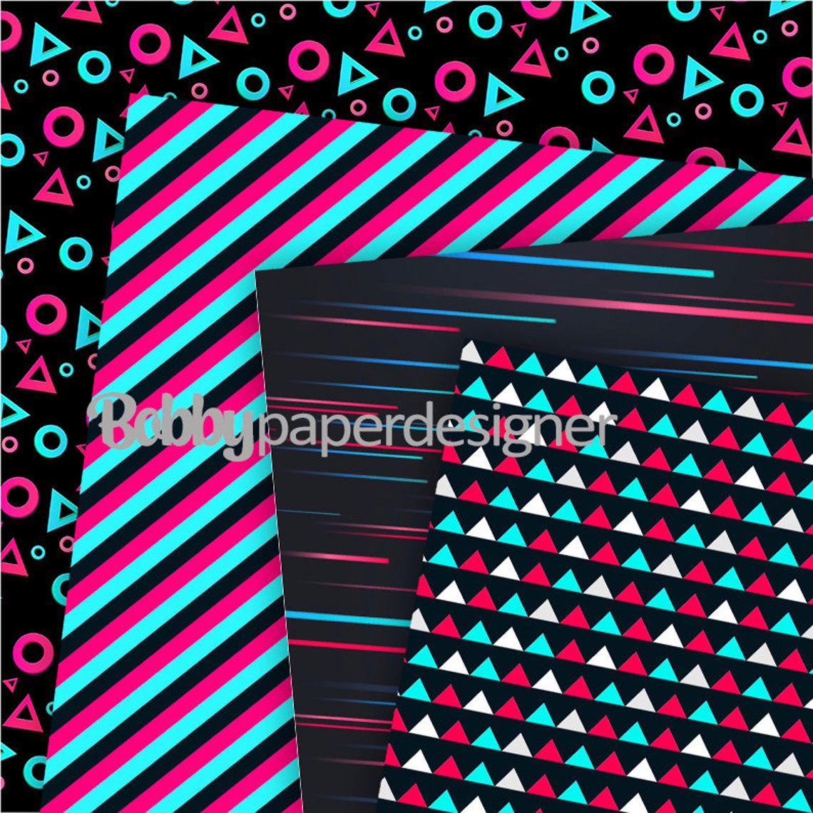 Tik Tok Digital Papers tik tok digital paper tik tok | Etsy