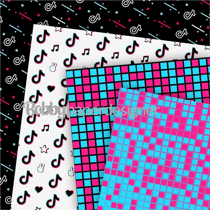 Tik Tok Digital Papers tik tok digital paper tik tok Etsy