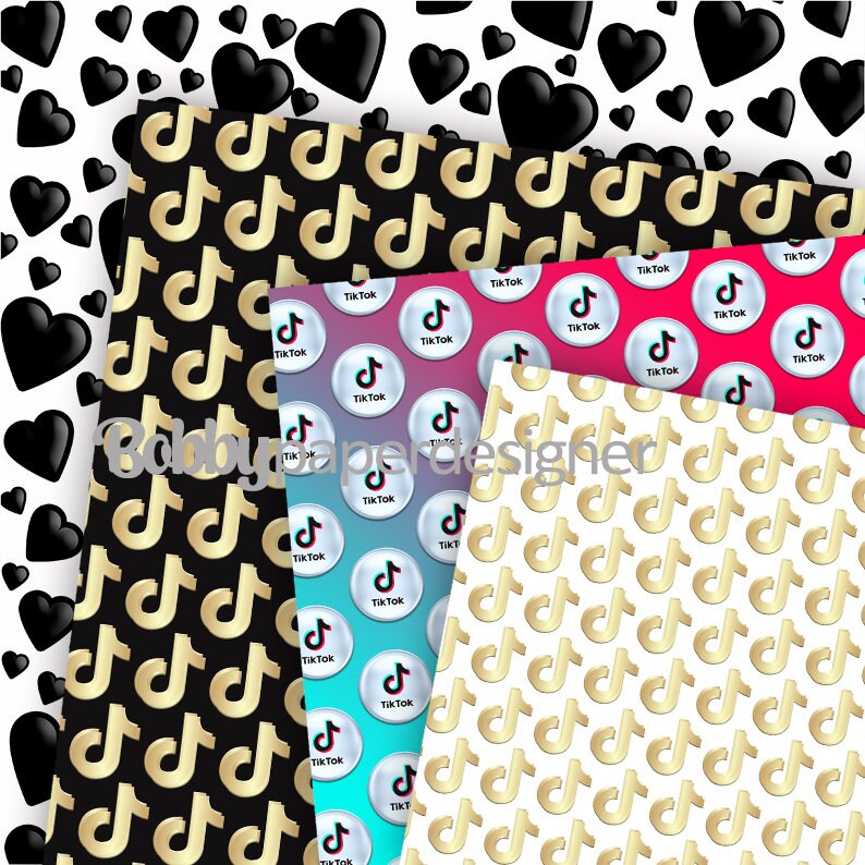 Tik Tok Digital Papers tik tok digital paper tik tok Etsy