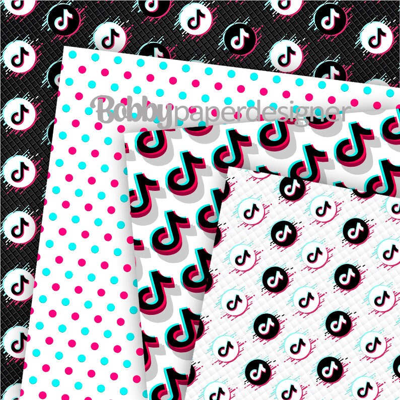 Tik Tok Digital Papers tik tok digital paper tik tok Etsy