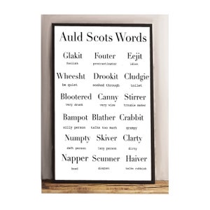 Scots Words/Digital Download/ Art