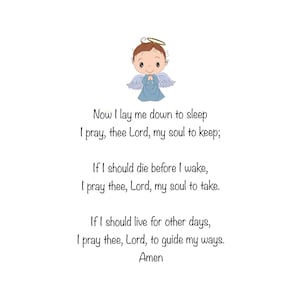 Now I lay me down to sleep