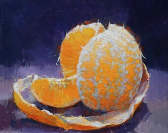 May include: A close-up of a peeled orange with a white background. The orange is partially peeled, revealing the orange flesh. The peel is curled up and has a white, textured surface.