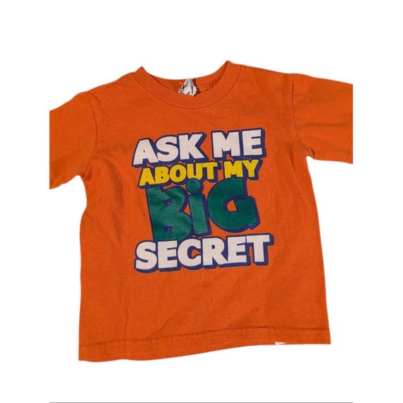 90s Vintage Big Brother Announcement Toddler Orange T-shirt Size 2T