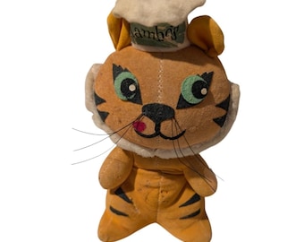 Peluche vintage de tigre Sambo's de Dakin Dream Pet de la década de 1960 (defectuoso)