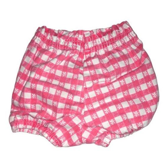 Okie dokie pink and white checkered shorts size 12 months