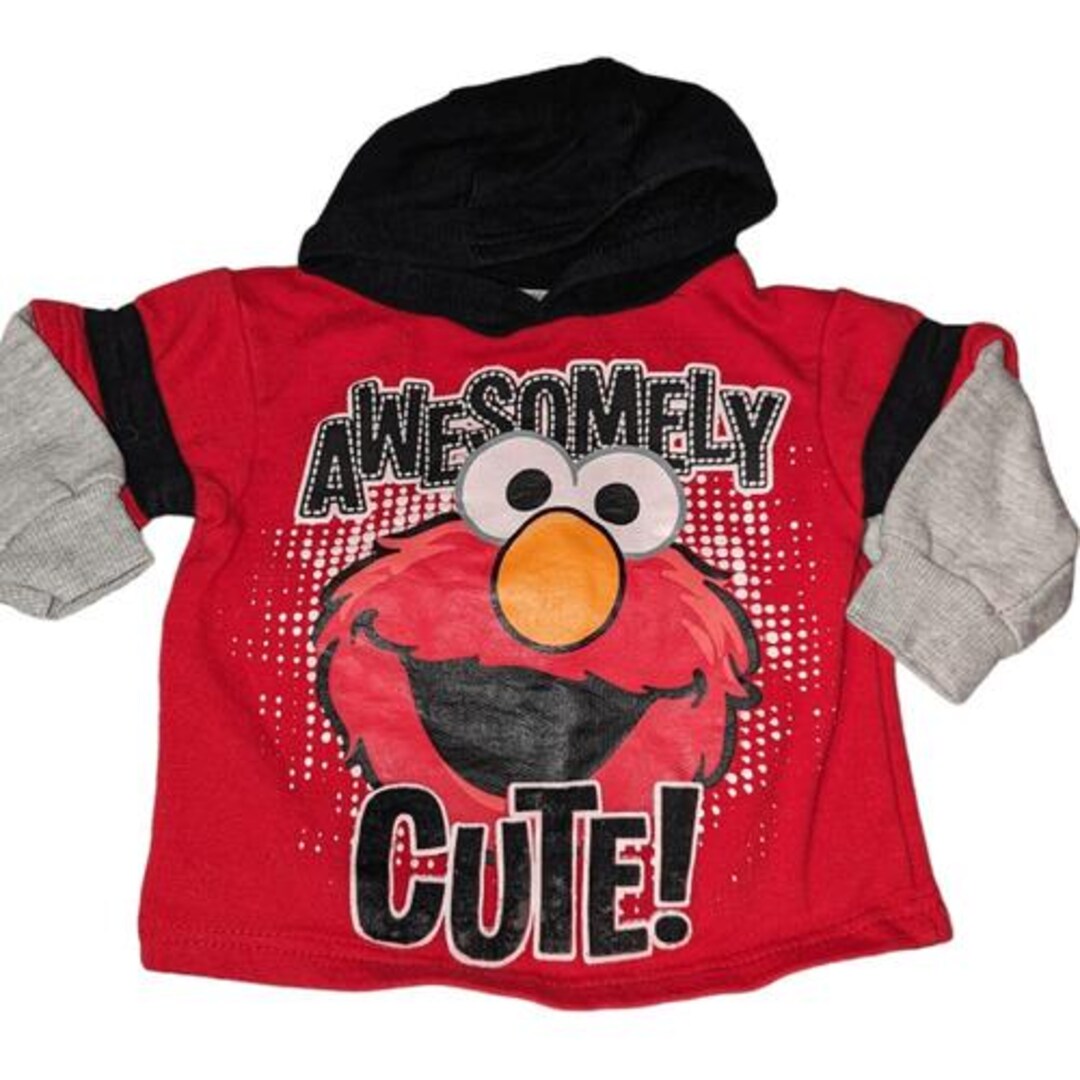 Vintage Sesame Street Elmo Hooded Sweatshirt Size 12 Months - Etsy