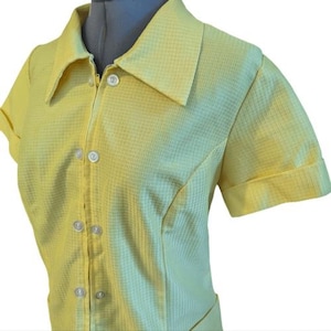 70s vintage JCPENNEY women&#39;s yellow top
