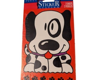 Pegatinas grandes de cachorros de American Greetings Sticker Zone, selladas, nuevas en su empaque original.