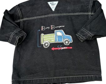 Oshkosh B'Gosh Rare Vintage Infant Black Denim Car Jacket