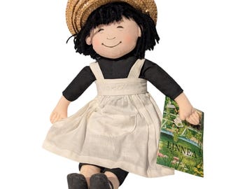 Muñeca Linnea de peluche vintage de los años 80, del libro Linnea en el jardín de Monet, 30 cm (12 pulgadas)