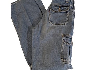 Jeans Levis Dry Goods 595 estilo años 90, corte recto holgado, estilo vintage Y2K, talla junior 1