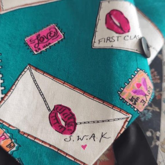 Vintage Ricky b. Love letter print vest size XL View 6