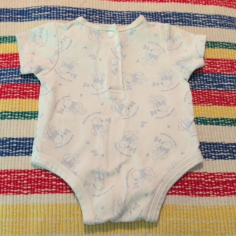 Disney Winnie The Pooh Y2K Vintage Infant Outfit Size 0/3 Months image 4
