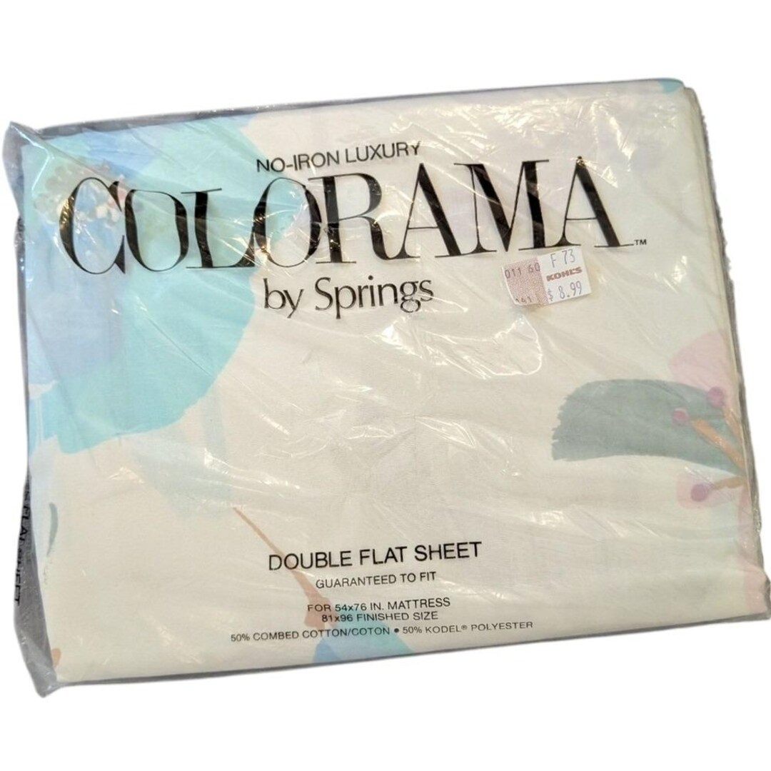Vintage Colorama Silk Poppies Floral Print Double/full Flat Sheet NIP ...