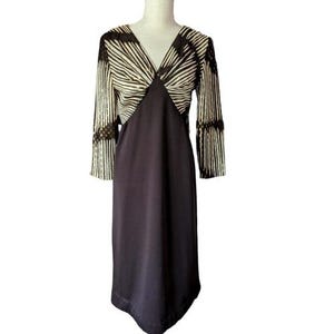 Vintage braun und gold Kleid