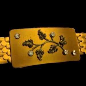 Vintage Gold Tone Leaf Branch Rhinestone Accent Belt - Etsy display picture 3