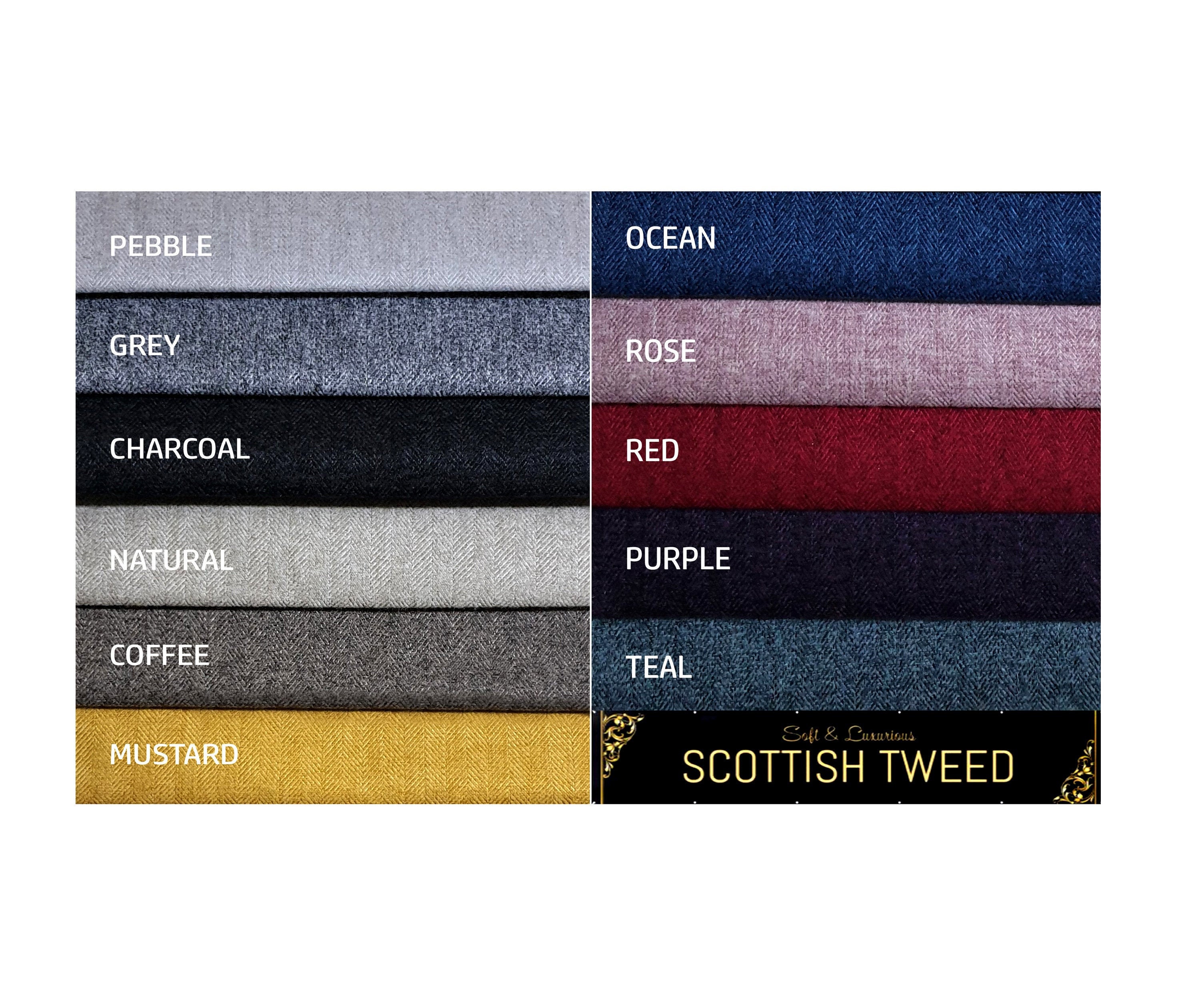 Herringbone Tweed Material for Sofa, Bed, Cushion, Ottoman Curtains F…