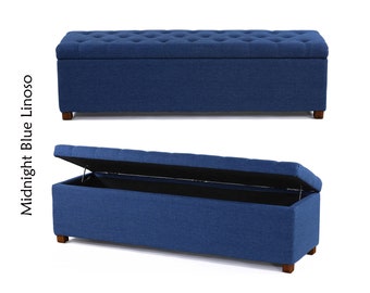 Linoso Ottoman Box - Shoe Bench with Storage - Linoso Coffee Table - Footstool - End of Bed Table - Windows Bench - Entry Hallway Bench