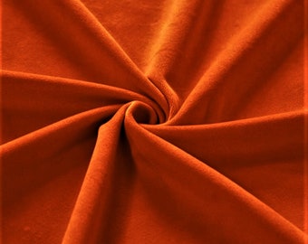 Burnt Orange Plush Velvet Upholstery Fabric - Soft Velvet for Sofa - Beds - Headboards - Velvet Curtains Fabric - Cushion - Home Deco