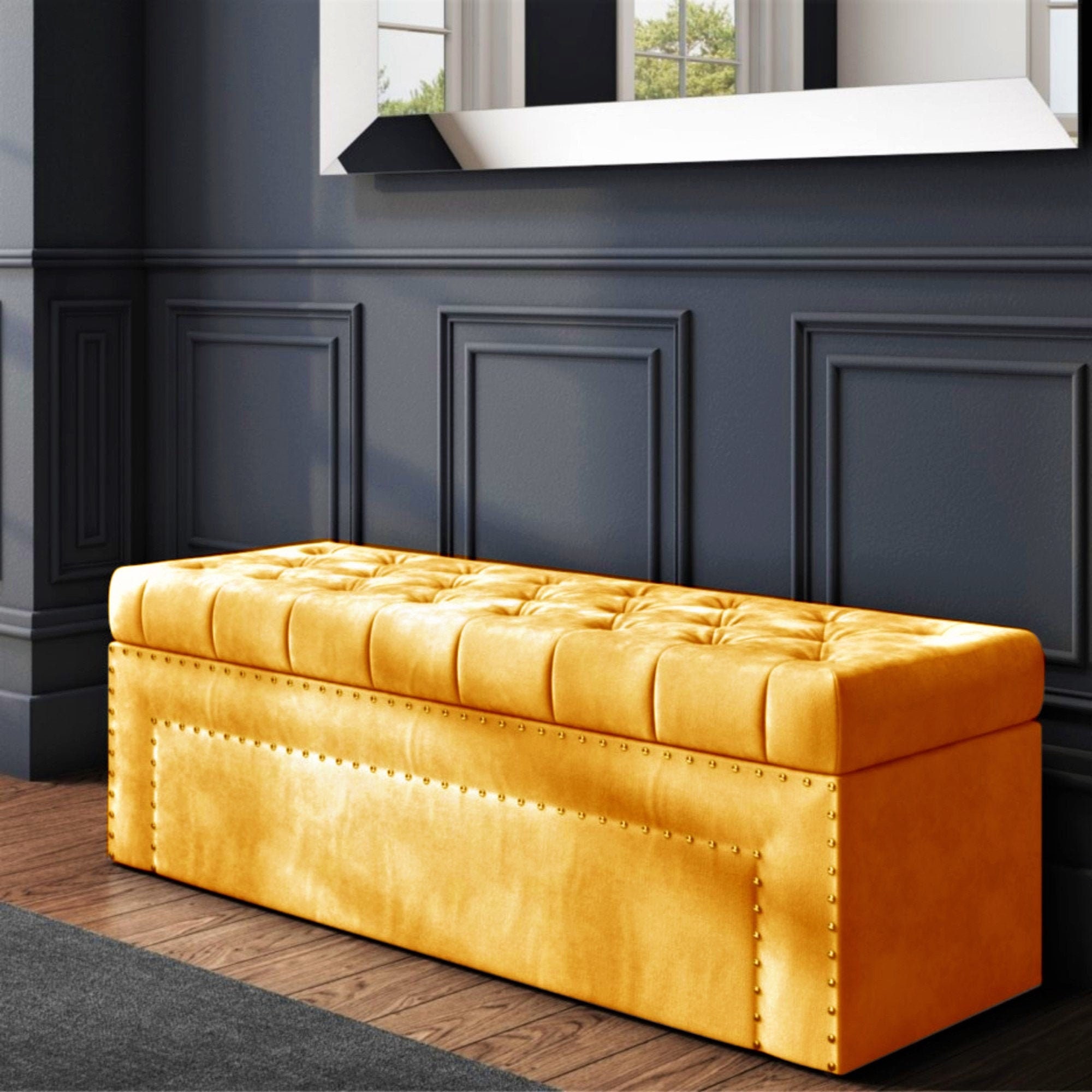 Duke Ottoman Box - Ottoman Storage Bench - Ottoman Footstool Chesterf…